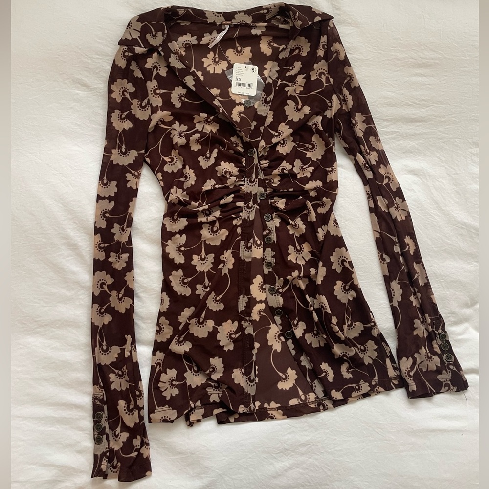 Free People Mesh Lucky Shirtee
